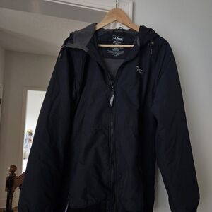 L.L. Bean Charcoal Gray Fleece-Lined Jacket